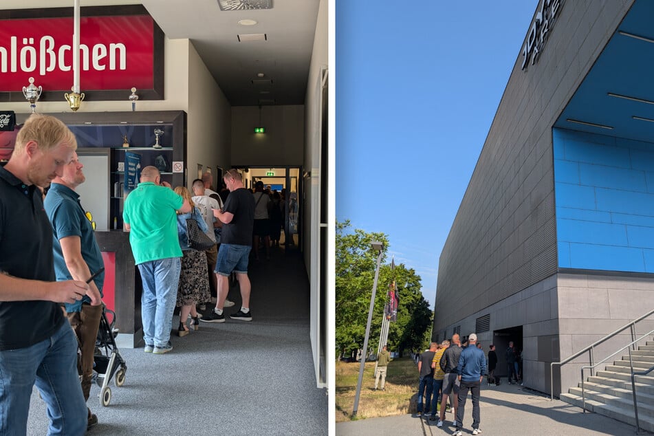 Zahlreiche Fans pilgerten am Mittwochmorgen zur Magdeburger Str. 10.