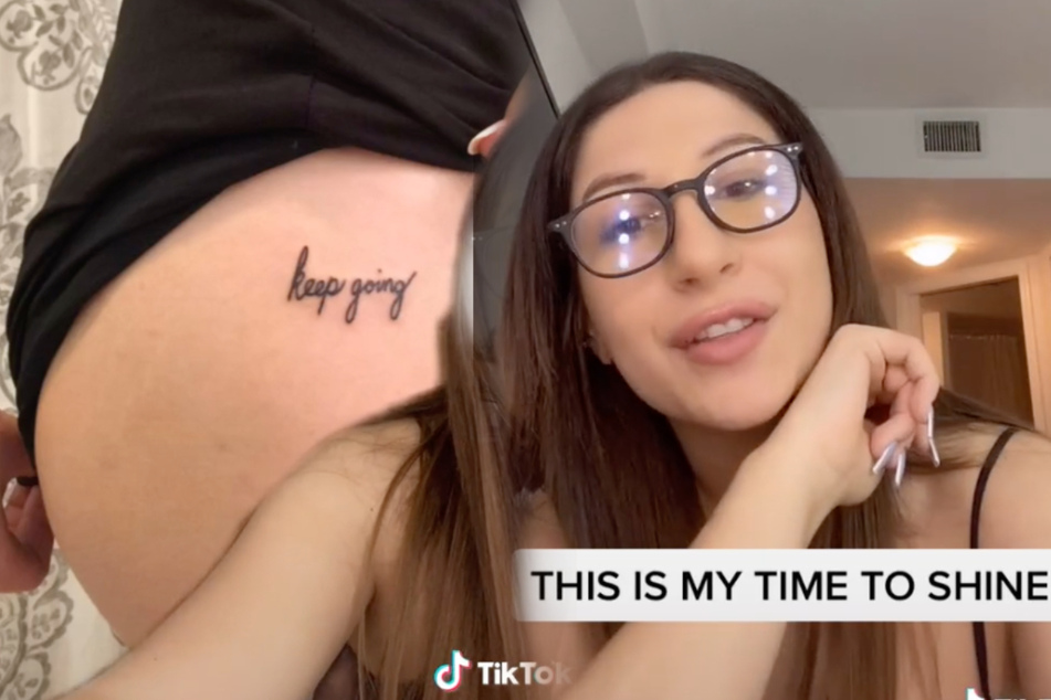 Maria Avery (22) opens up about her small tattoo mishap on TikTok.