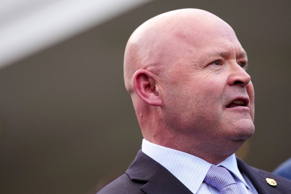President of the International Brotherhood of Teamsters Sean O'Brien speaks to reporters outside the White House on October 30, 2025.