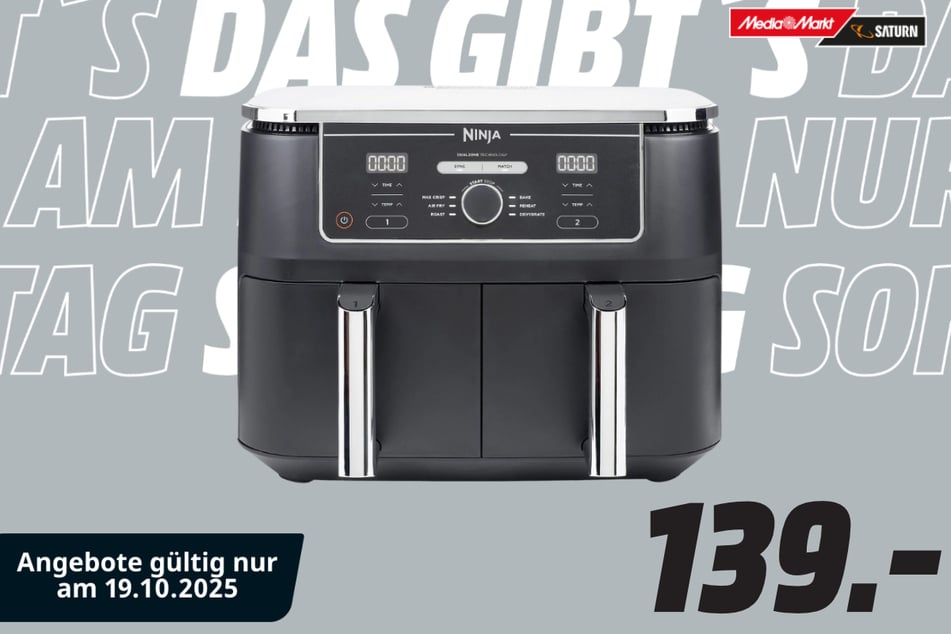 Ninja-Heißluftfritteuse für 139 Euro.