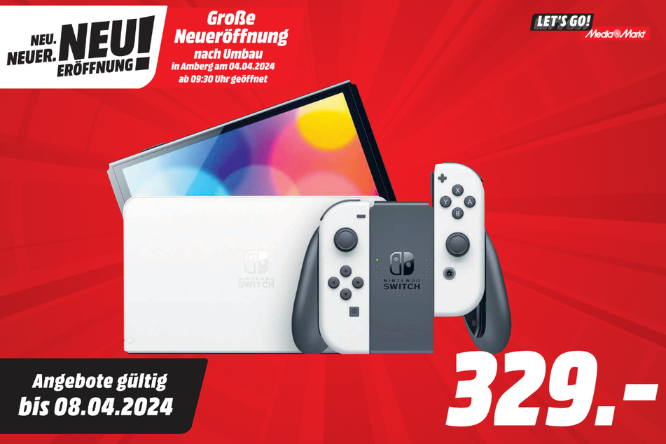 Nintendo OLED-Switch für 329 Euro.