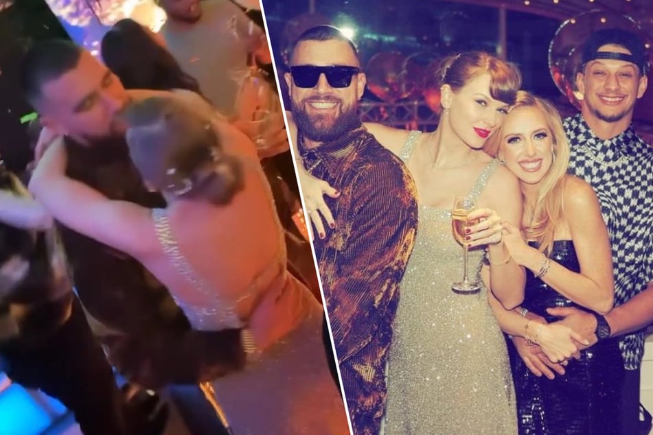 Taylor Swift and Travis Kelce party with Patrick and Brittany Mahomes on NYE