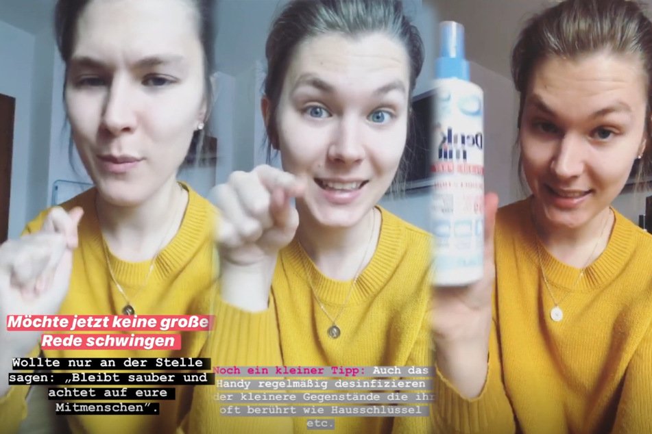 Ex-GNTM-Teilnehmerin Tatjana (23) gibt ihren Fans Hygiene-Tipps.