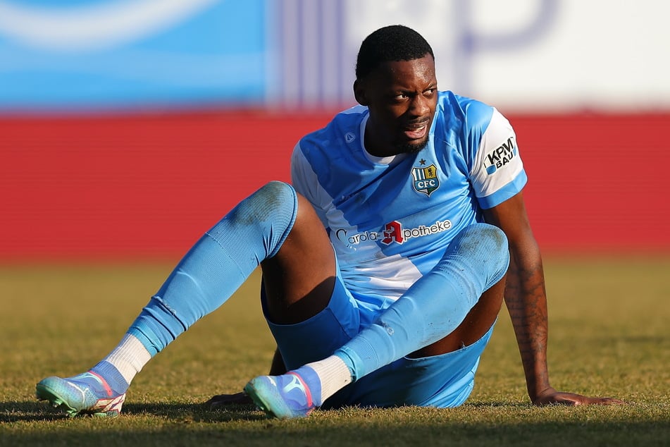Ephraim Eshele (23) hat keine Zukunft mehr beim CFC. Er kam im vergangenen Sommer vom VfR Aalen. Er traf in 19 Spielen zweimal.