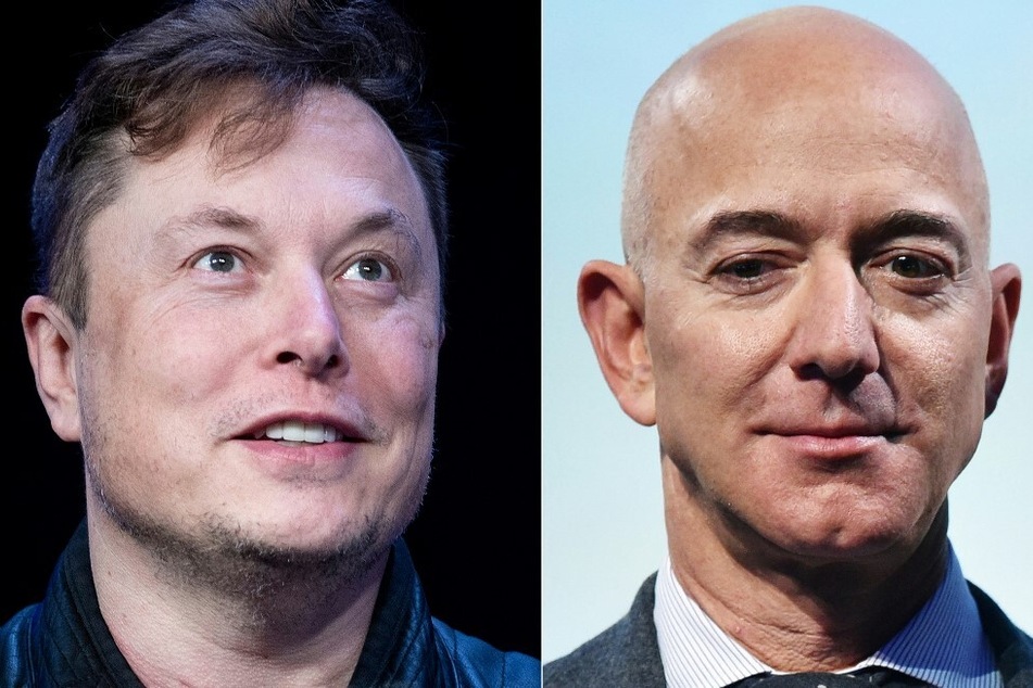 Tesla and SpaceX CEO Elon Musk (l.) is no longer the world's richest man, his wealth having been surpassed by that of Amazon founder Jeff Bezos.