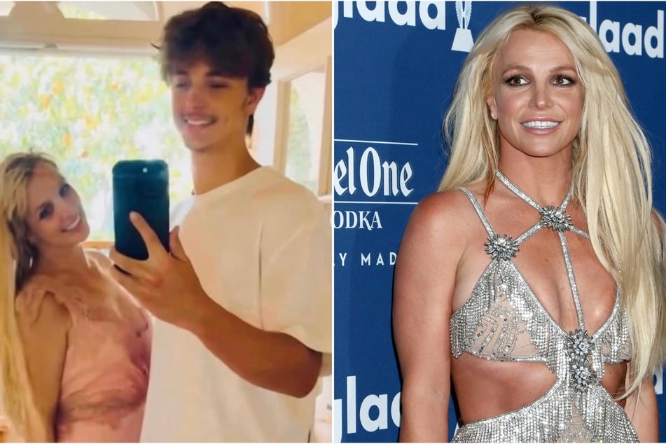 Britney Spears dropped a sweet image with her youngest son, Jayden (c.), who spent the holidays with her in December.