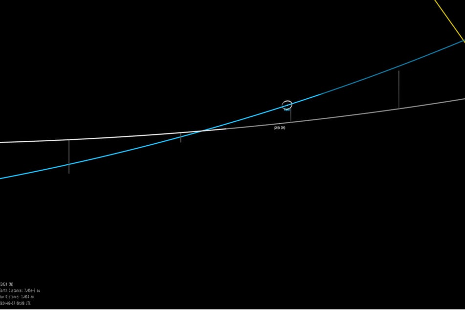 Die NASA-Simulation zeigt: Der Asteroid kommt uns bedenklich nahe.