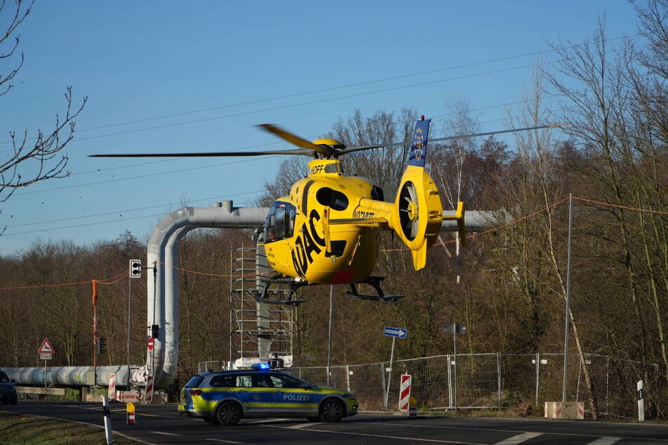 Auch ein Rettungshubschrauber war im Einsatz.