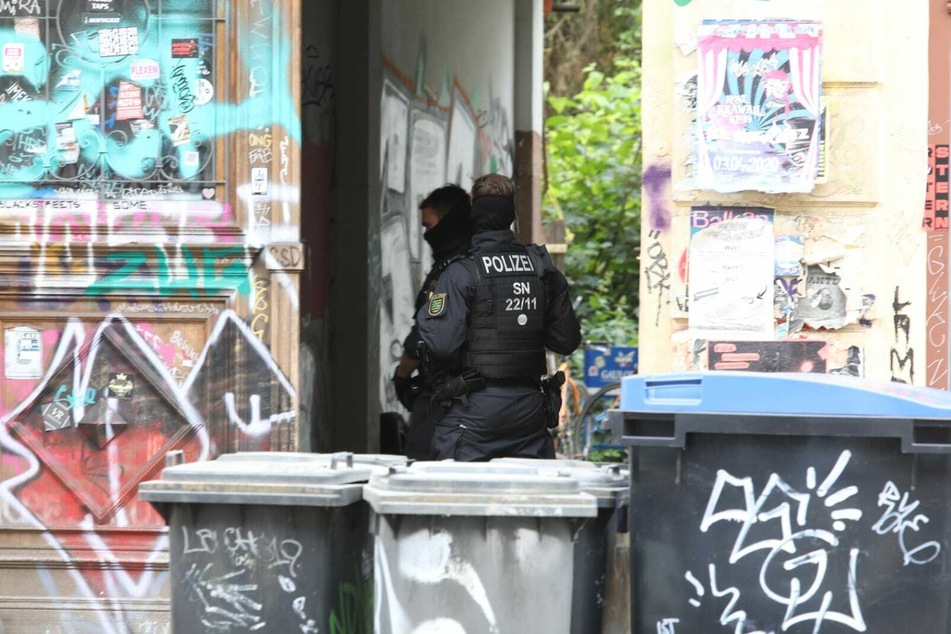 Razzia im Leipziger Linkenviertel Connewitz.