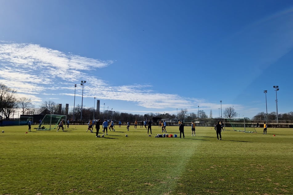 Im Trainingsspiel ging es hin und her.