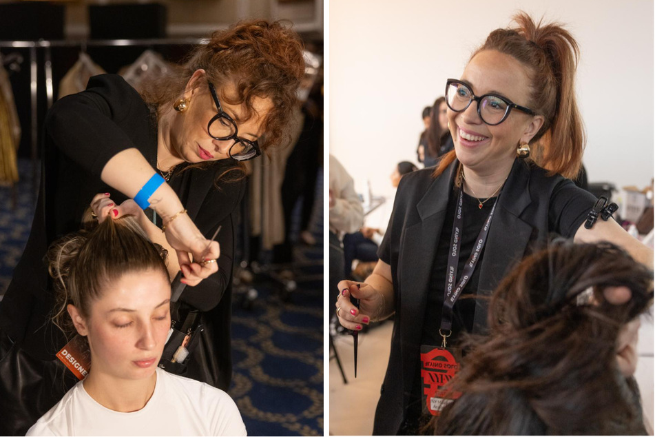 Eine Woche lang arbeite die Darmstädter Friseurmeisterin Katrin Ethner (41) auf der "New York Fashion Week".