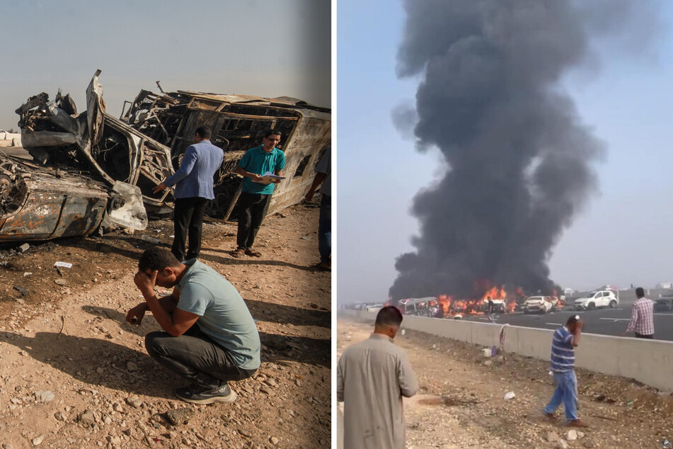 Mehr als 50 Fahrzeuge waren in dem Unfall auf der Autobahn zwischen Alexandria und Kairo verwickelt.