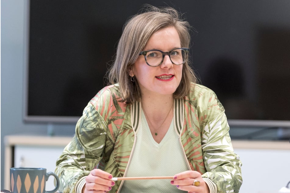Grünen-Fraktions-Chefin Agnes Scharnetzky (38).