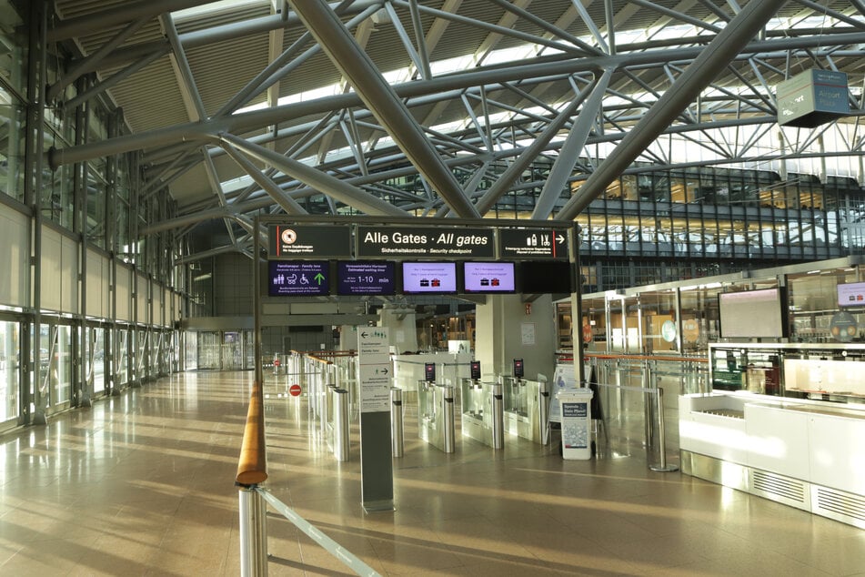 Die Sicherheitskontrollen am Flughafen Hamburg sind geschlossen.