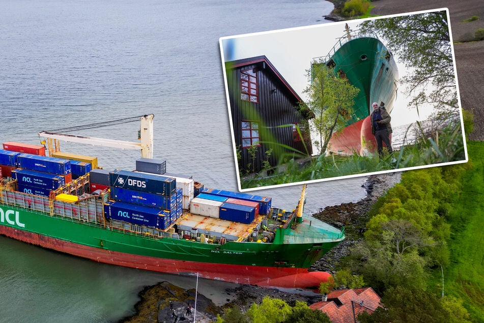 Une maison manquée de peu : une barge géante doit être retirée du jardin de devant
