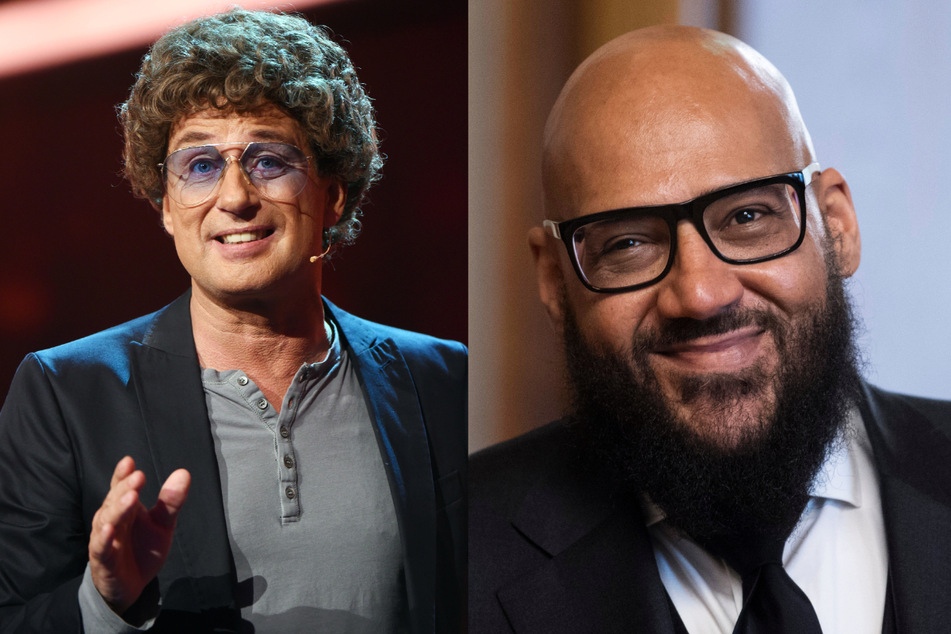Comedian Atze Schröder (l.) und Musiker Moses Pelham gehören für Tim Mälzer zu den überraschendsten Gästen seines Podcasts.