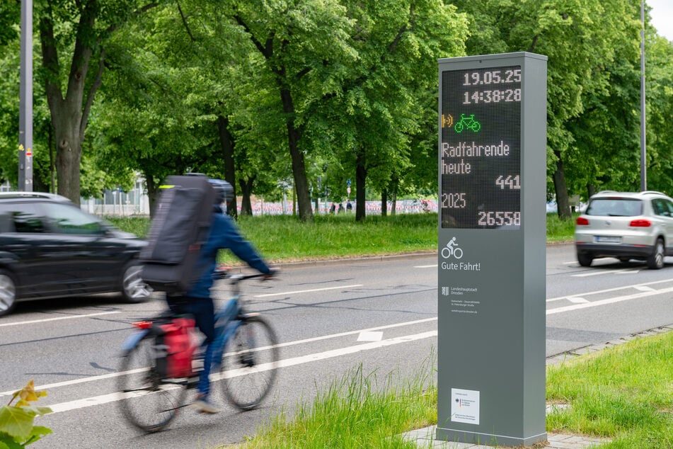 Die neu angeschafften Radzähler auf der St. Petersburger Straße.