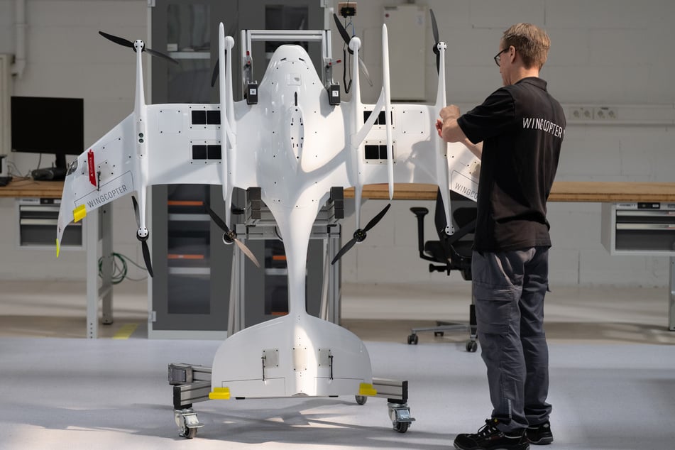 Die Vorstellung der Start-up-Strategie Hessen 2030 fand beim Drohnenentwickler Wingcopter im südhessischen Weiterstadt statt.
