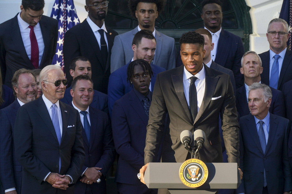 Giannis Antetokounmpo and Bucks honored as NBA champions finally return to White House