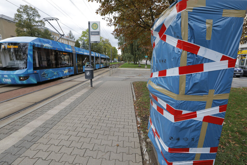 An der Haltestelle Gablenzplatz wurde im Oktober 2019 ein Fahrkartenautomat gesprengt. Nun konnte der mutmaßliche Täter festgenommen werden.