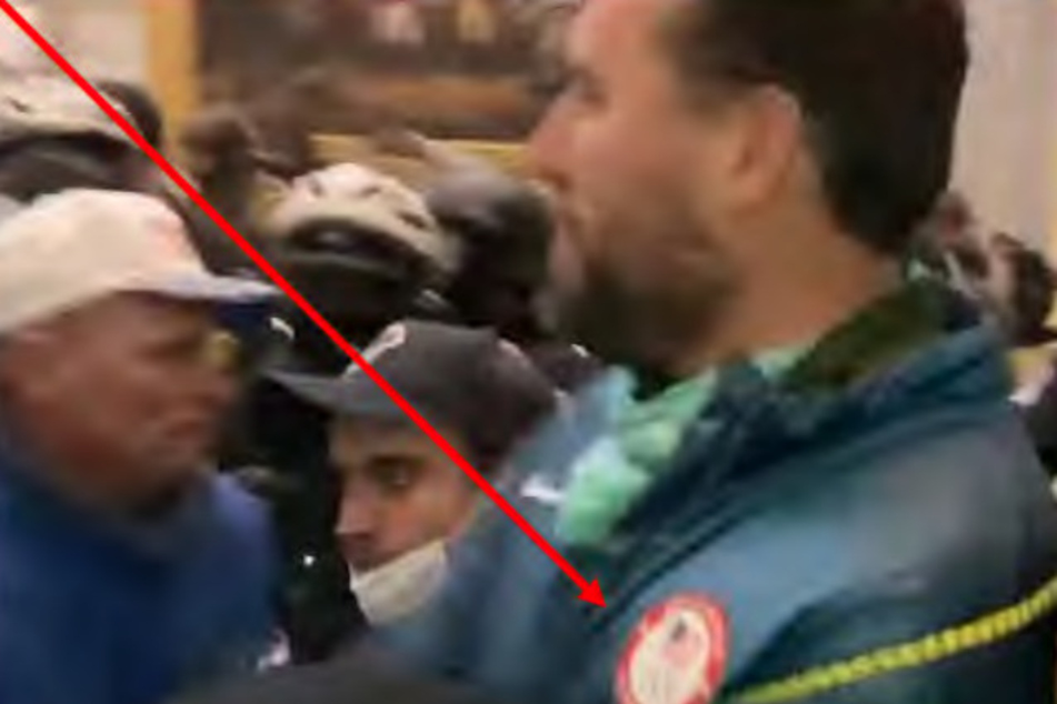 Keller was spotted in the Capitol rotunda wearing a US Olympics-branded jacket.