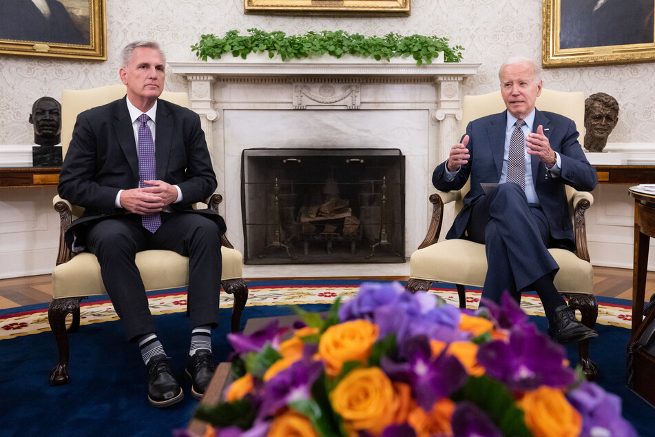 US House Speaker Kevin McCarthy (l.) met with President Joe Biden during a meeting on the debt ceiling at the White House last week.