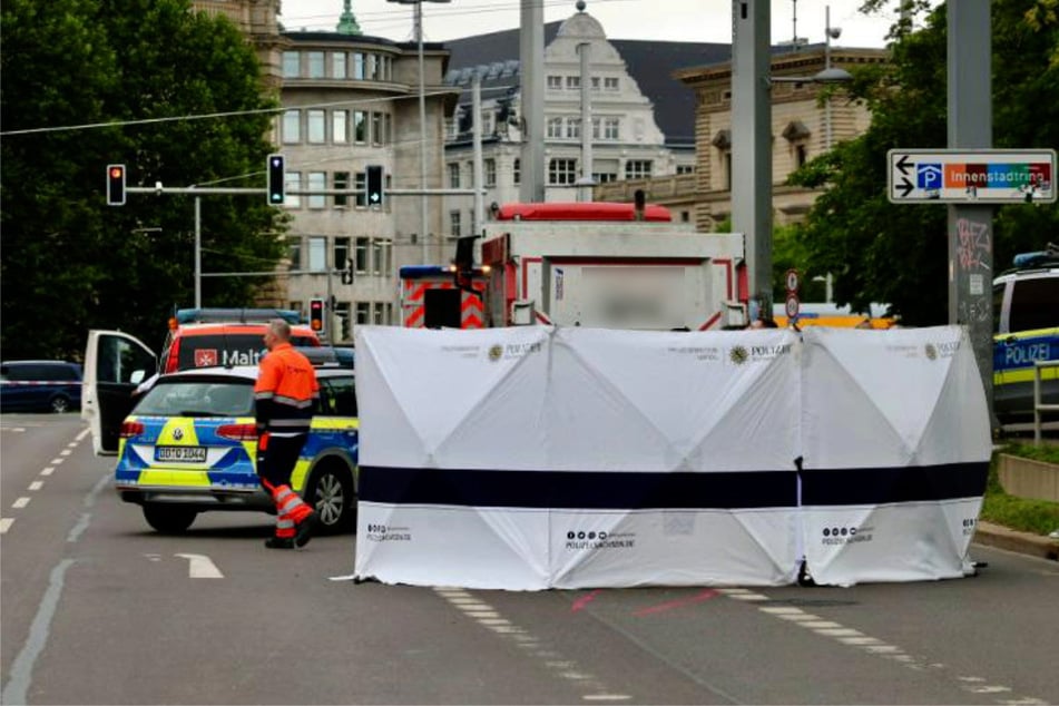 Vor zwei Jahren kam eine Radfahrerin (†33) am Wilhelm-Leuschner-Platz ums Leben. Deutlich zu sehen: Damals war die Fahrradweiche noch nicht rot markiert.