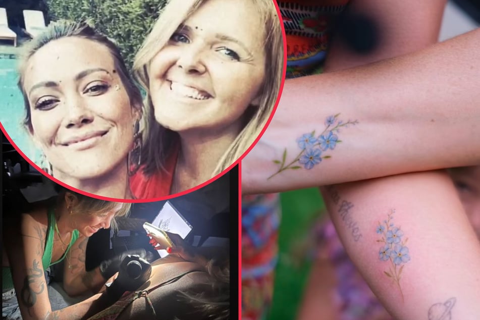 Hilary Duff shows off her new Mother tattoo and her sevenmonthold  daughter Maes pierced ears  Daily Mail Online