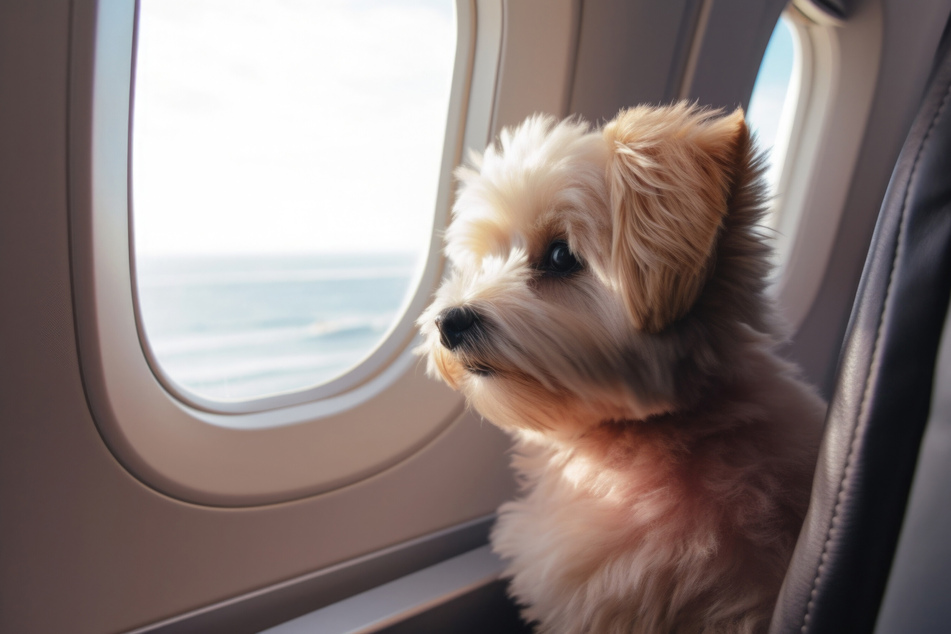 Hund im Flugzeug: Nur in Ausnahmefällen sollten Hundebesitzer mit ihrem Vierbeiner fliegen.