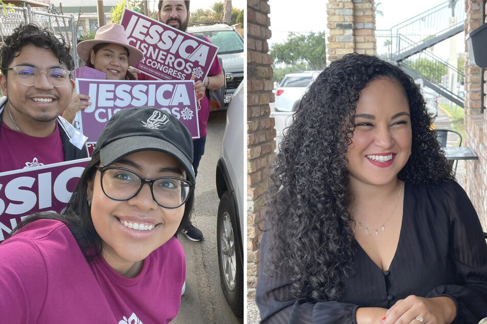 Jessica Cisneros (l.) and Tannya Benavides are running against Cuellar in the TX-28 Democratic primary.