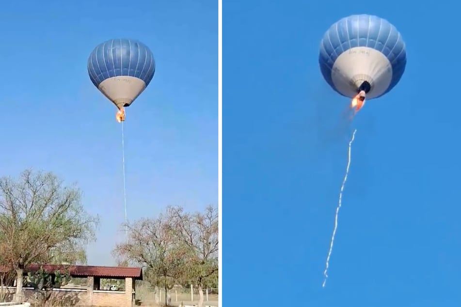 Bei einem Feuer in einem Heißluftballon starb ein Ehepaar (50, 38) - die gemeinsame Tochter konnte sich mit einem Sprung retten.