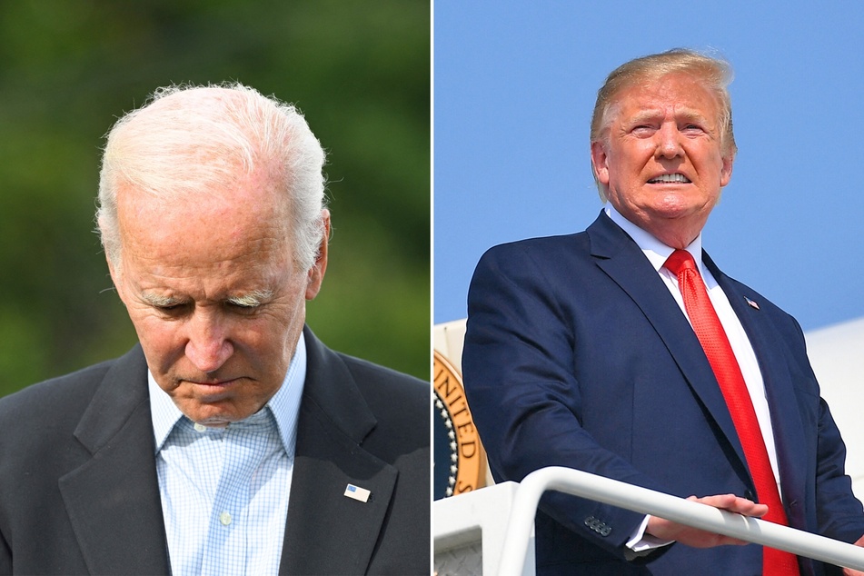 A new poll has found that presidential candidates Donald Trump (r.) and Joe Biden (l.) are both highly unpopular with American voters.