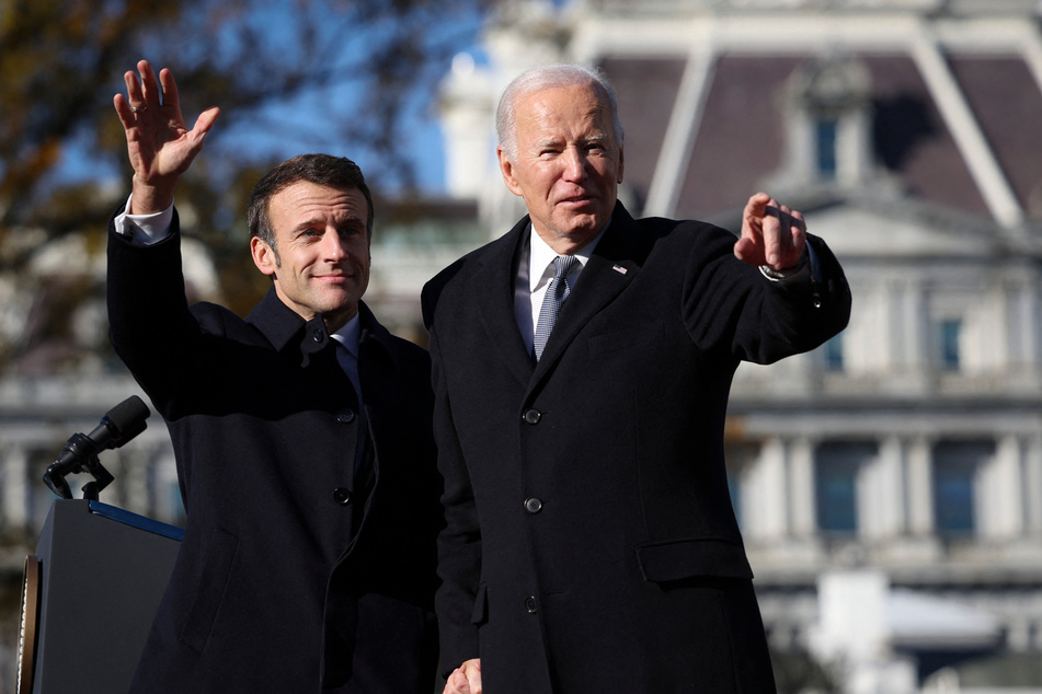 Frankreichs Präsident Emanuel Macron (44, links) weilt derzeit in den USA, wo er sich auch mit seinem Amtskollegen Joe Biden (80) traf.