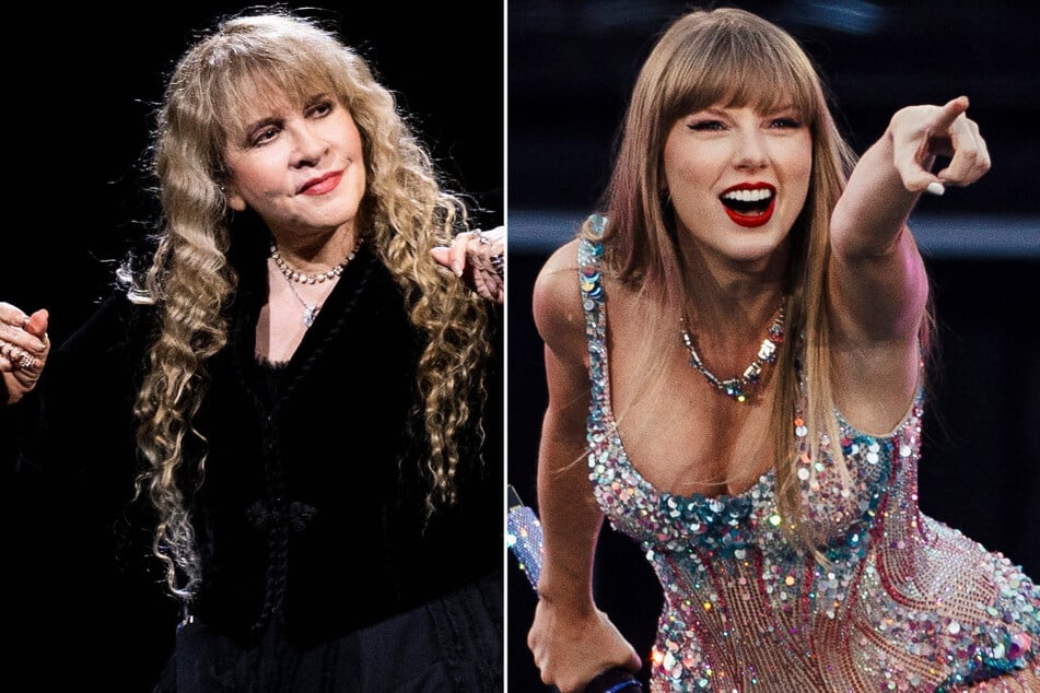 Stevie Nicks (l.) paid homage to Taylor Swift and her new album, The Tortured Poets Department, during a recent festival appearance.