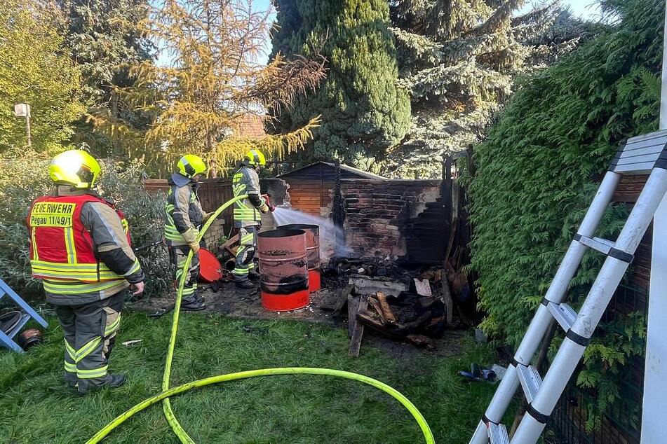 Die Feuerwehr löschte das außer Kontrolle geratene Feuer.