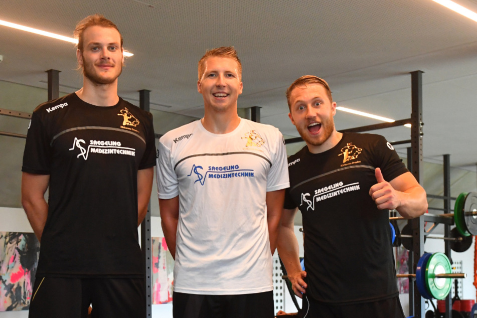 Gutgelaunte Neuzugänge (v.l.): Marius Noack, Ivar Stavast und Lukas Wucherpfennig.