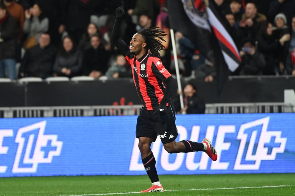 Elye Wahi (23) bejubelt einen seiner Treffer für Nizza: In Frankfurt war ein solches Bild des Stürmers nahezu unbekannt.