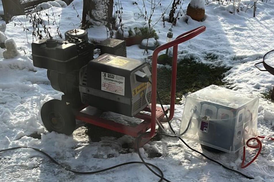 Das acht PS starke Notstromaggregat versorgte drei Häuser mit Strom.