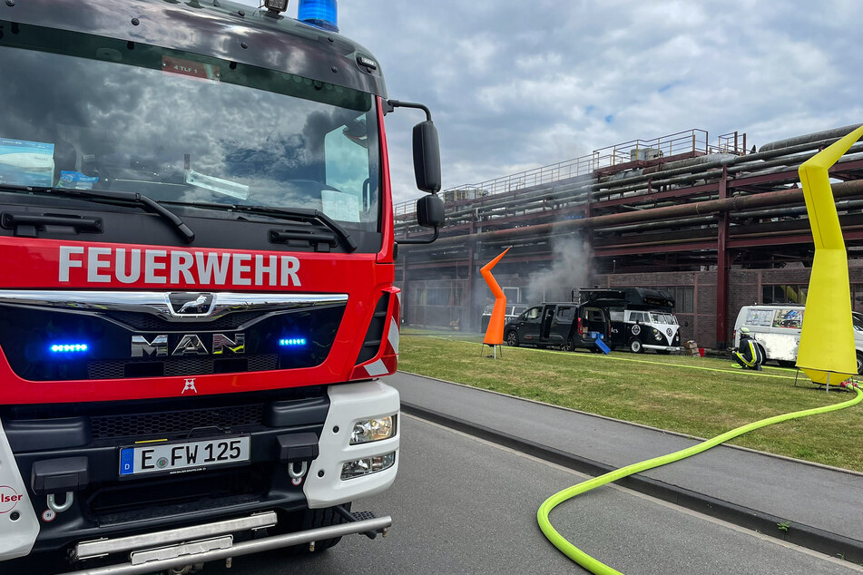 Auf dem Gelände des UNESCO-Welterbes in Essen hat ein Food Truck gebrannt.