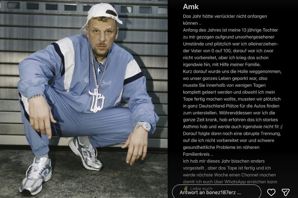 187-Rapper Bonez MC (40) gab die Trennung von seiner Partnerin Mary bekannt.