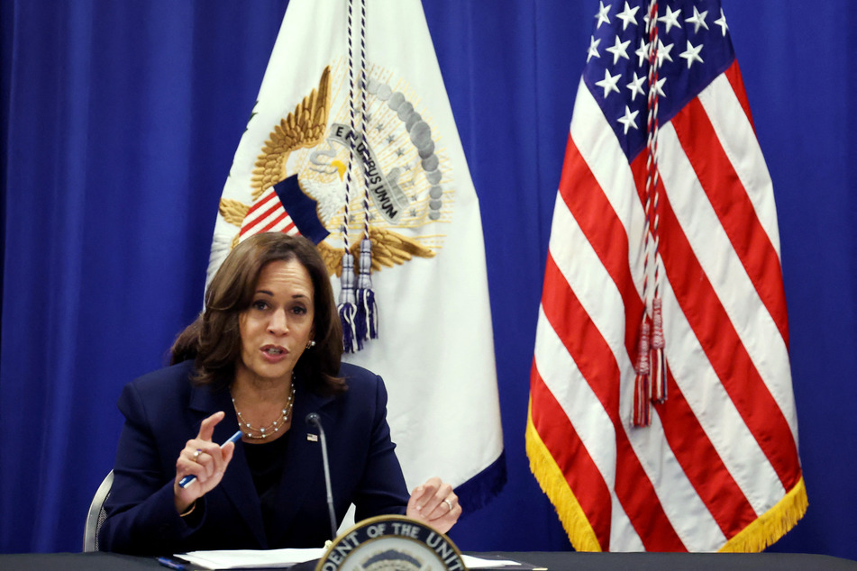 Vice President Kamala Harris participated in a round table discussion on reproductive rights on the campus of the University of Illinois Chicago (UIC) on Friday.