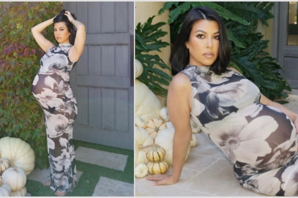 Kourtney Kardashian continues Halloween fun with baby bump pics