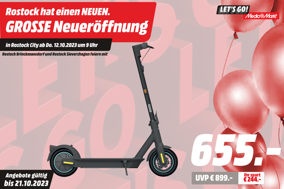 Ninebot-E-Scooter für 655 statt 899 Euro.
