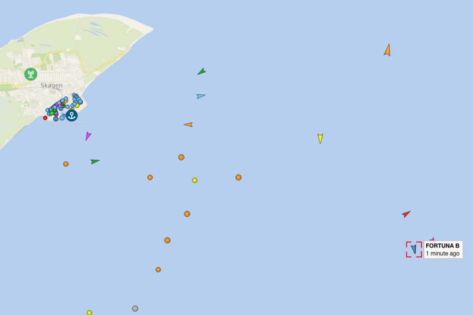 Der Schlepperverband scheint vor Skagen zu kreisen.