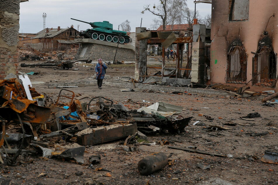 The devastation in a town in the Sumy region, from which Russian troops recently withdrew.