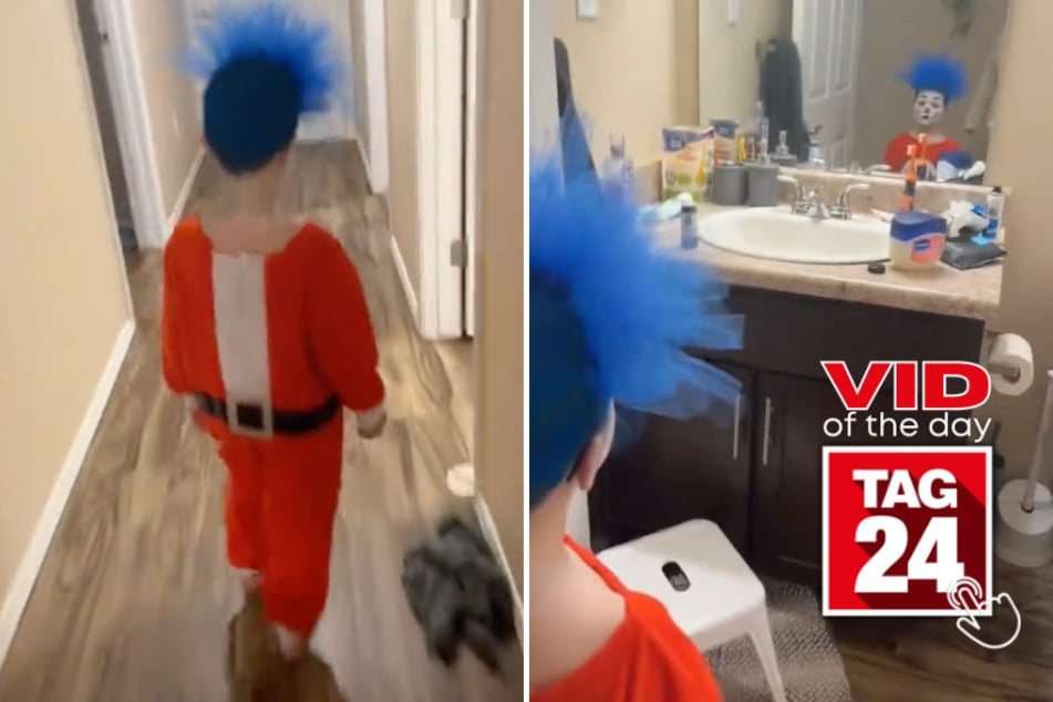 viral videos: Viral Video of the Day for March 15, 2024: Boy gives too-real reaction to homemade costume: "Stop laughing!"