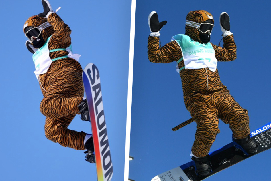 Verwirrung bei Olympia: Snowboarderin springt im Tiger-Kostüm!