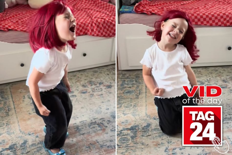 This tiny diva put on a red wig and channeled Chappell Roan so hard on TikTok!