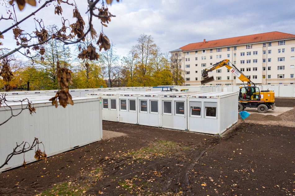 Vorübergehende Bleibe: In solchen Baucontainern kommen Flüchtlinge unter.