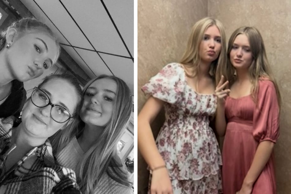 Die Mutter (l.) der beiden Mädchen trauert um eine ihrer Töchter.